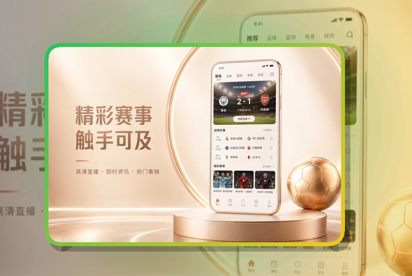 比赛日看板 · App观赛入口 · 新用户也能快速上手界面展示